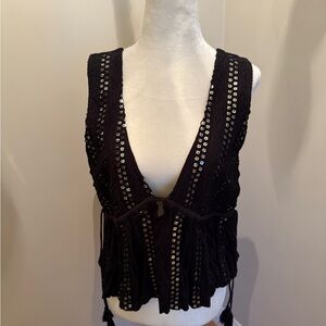 Elegant Black Studded Women's Blouse
